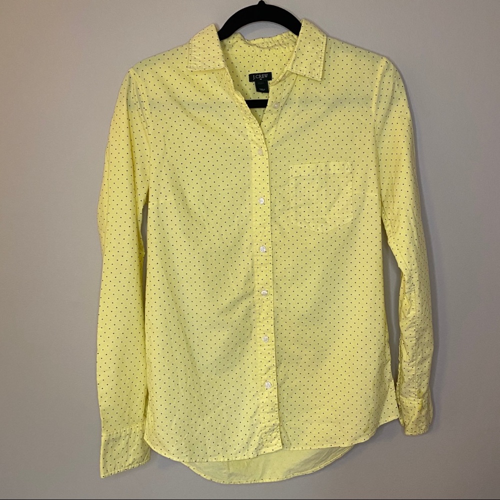 J CREW Yellow Button Down Shirt